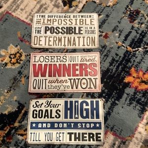 Motivational quotes wall decor